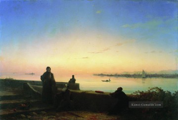  Insel Kunst - mhitarists auf der Insel StLazarus 1843 Verspielt Ivan Aiwasowski russisch